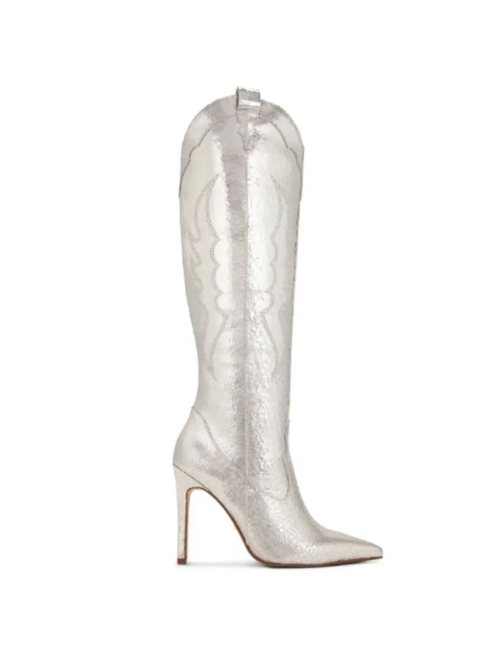 RAYE Bronco Boot in Silver Metallic Cowboy Size 9